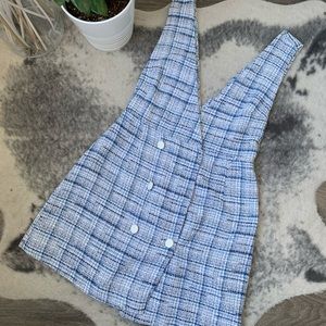 Plaid Mini Vest Dress